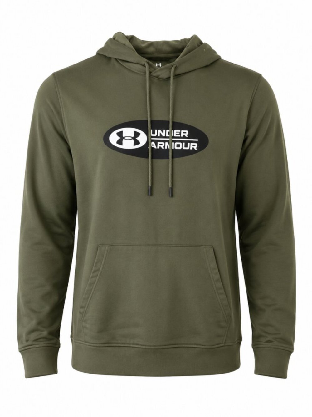 Under Armour Olive Green Big Logo Fleece Hoodie Men's Large